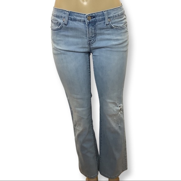 Y2K Vigoss distressed light wash distressed jeans - Picture 1 of 8
